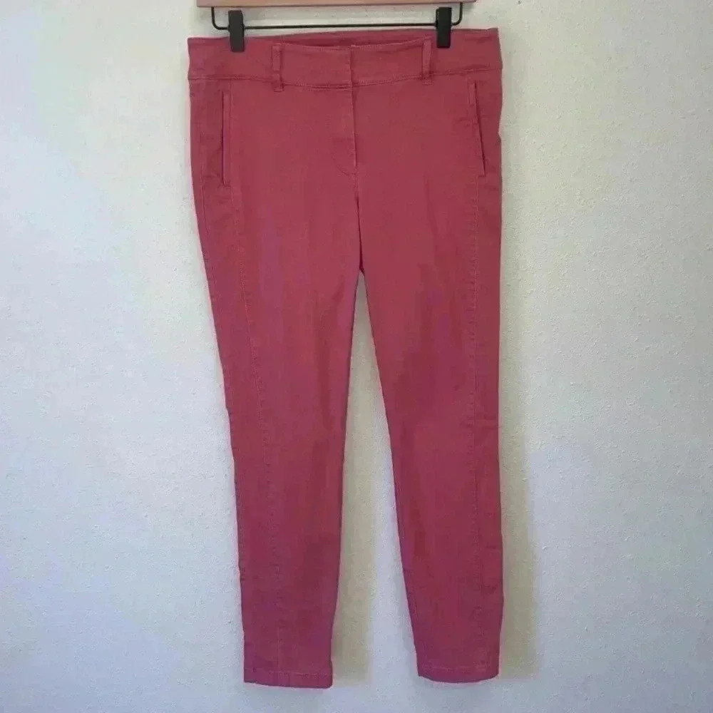 LOFT Pink Slim Ankle Pants